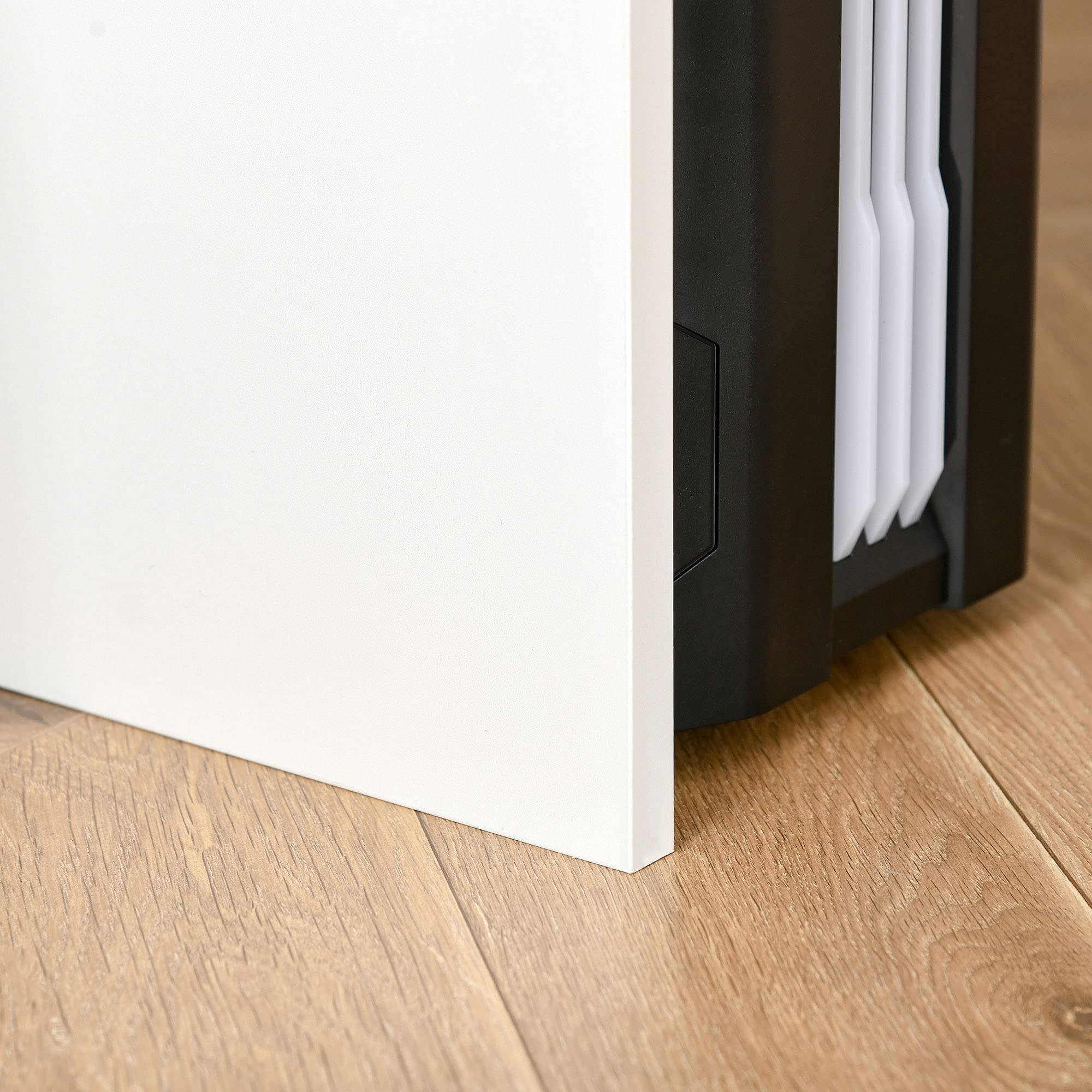 HOMCOM Scrivania Ufficio, 80x45x75 cm Scrivania Salvaspazio con Vassoio Tastiera, Cassetto per Documenti, Tavolo Computer per Casa Studio Ufficio, Rovere e Bianco