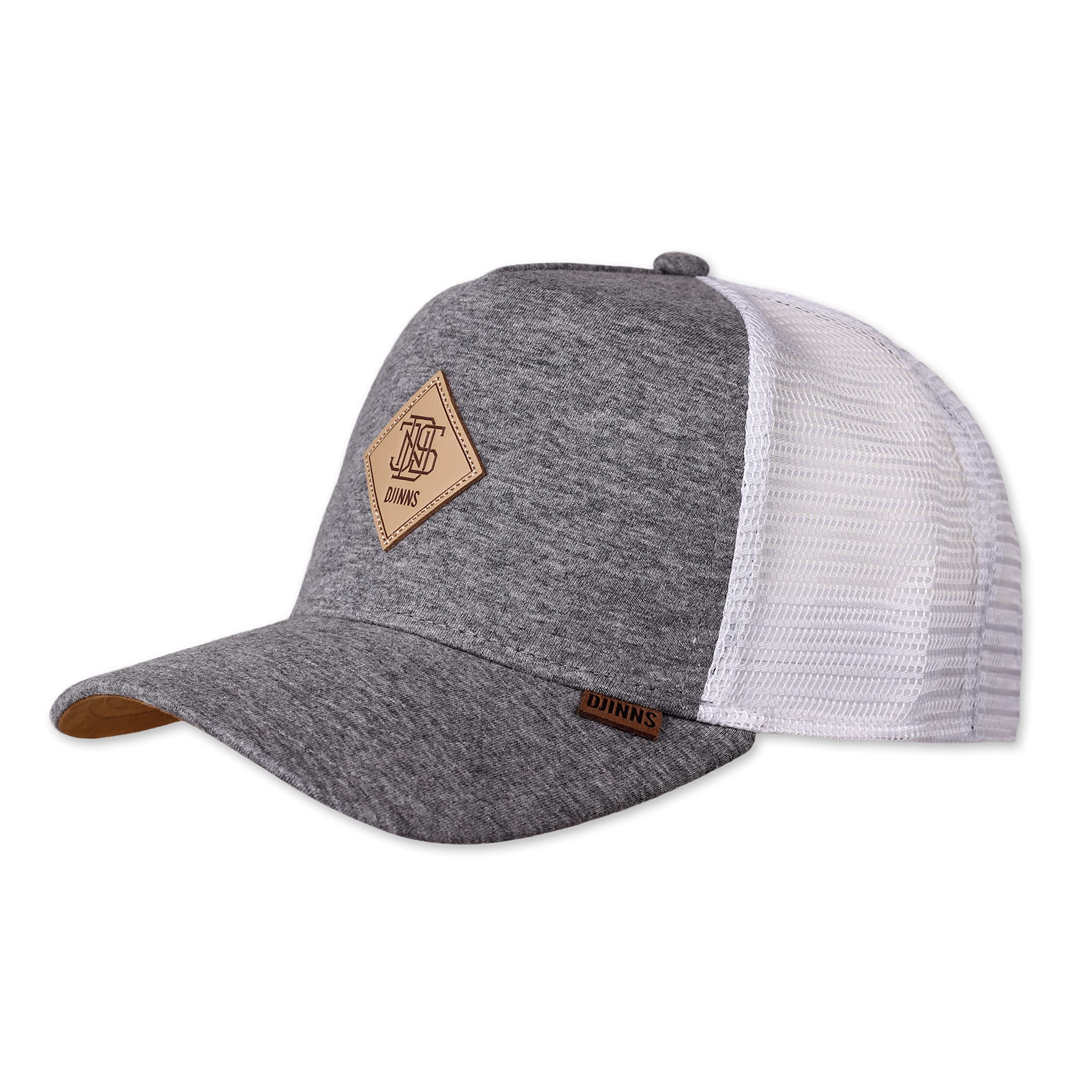 Djinns Jersey Patch Grey Heather/White HFT Trucker Cap - One-Size