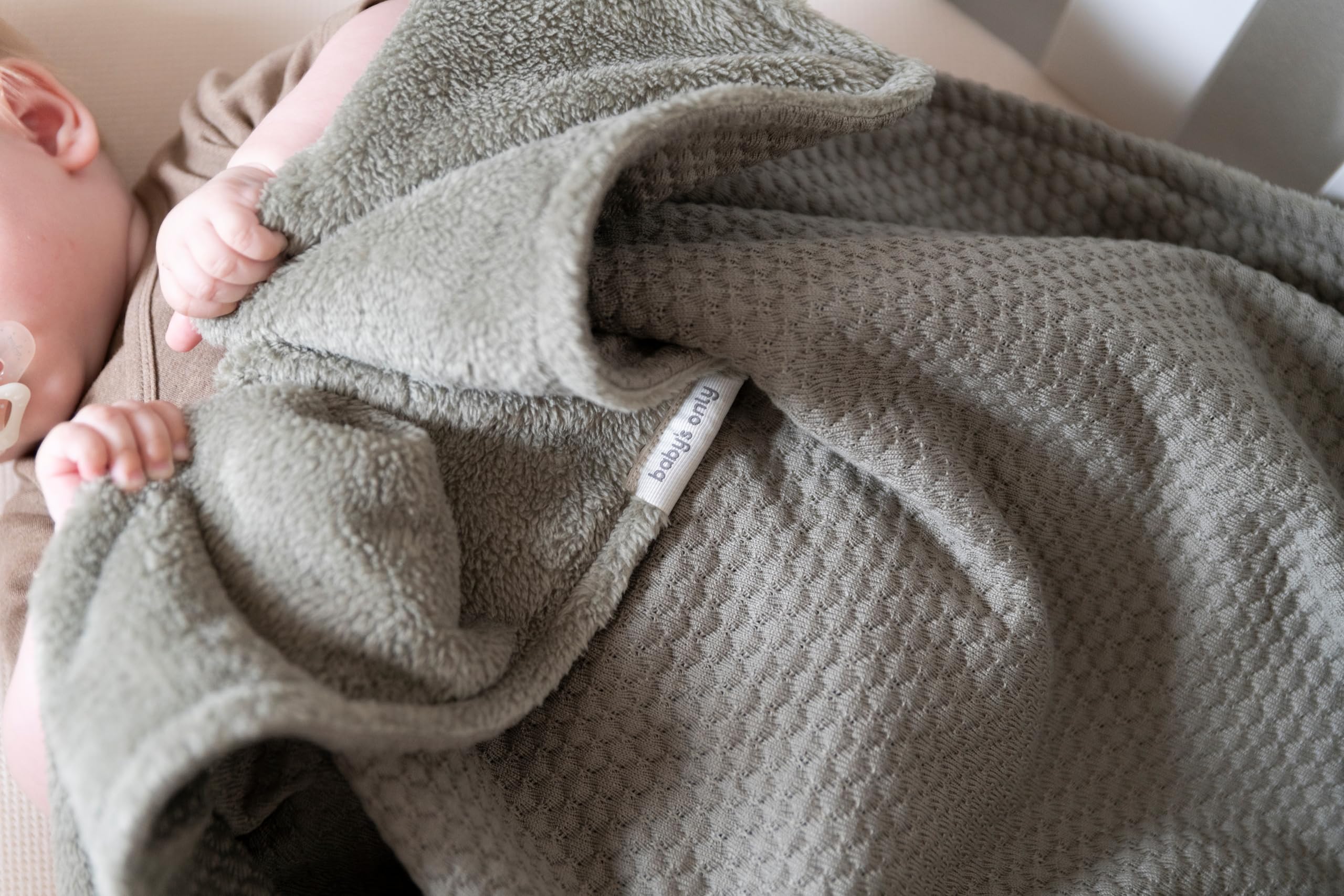 Baby's Only - Coperta per lettino teddy Sky - Urban green - 100x135 cm