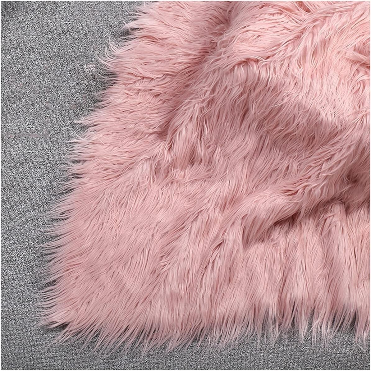 Puszyste futro rzemieślnicze, Tkanina ze sztucznego futra Tkanina ze sztucznego futra Tkanina ze sztucznego futra o długim włosiu 10 cm(Pink)