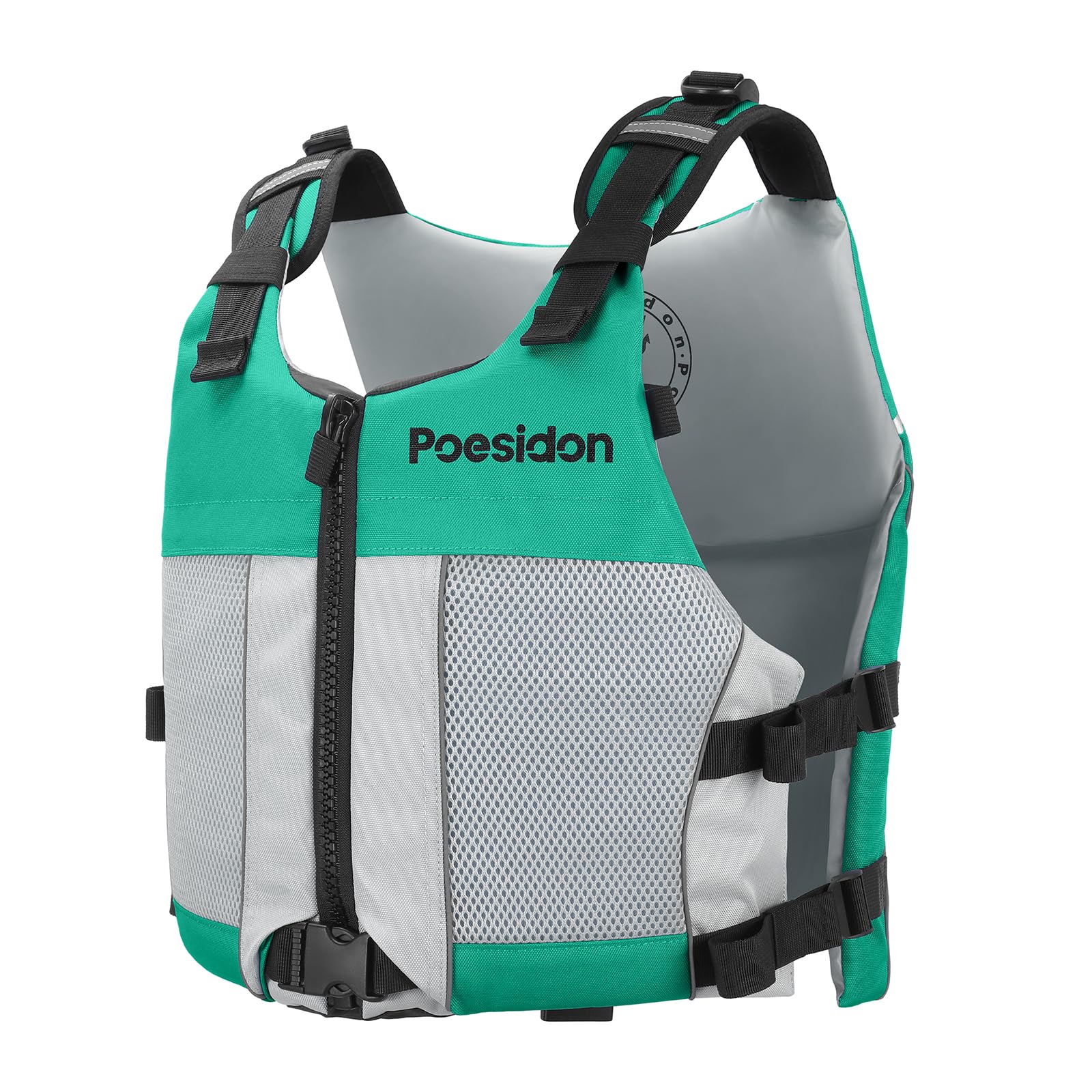 Poseidon Adjustable Water Safety Life Jacket - Classic Unisex Design with Front/Rear Storage Compartments for Multiple Water Activities