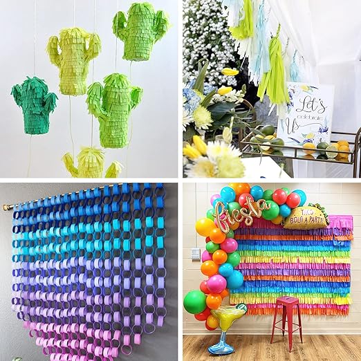 Product image for PartyWoo Crepe Paper Streamers 6 Rolls 492ft - 4