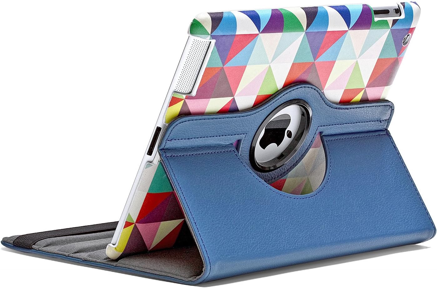 Aduro ROTATA 360 Degrees Rotating Case Cover Folio w/Stand for Apple iPad 2/3 / 4 Generation (Triangle)