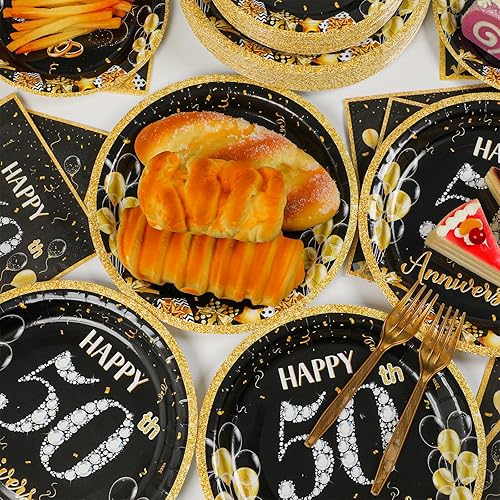 Miniatura 5 de 50 platos de 50 invitados, servilletas para fiestas, suministros para empleados, carrera, boda, fiesta, decoración, juegos de vajilla de papel