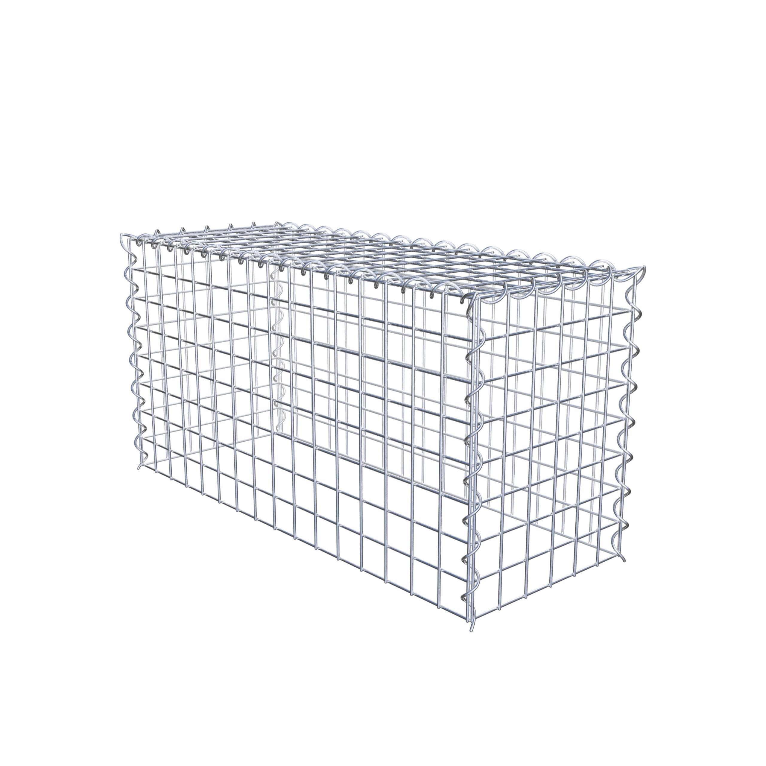 Gabiona - Gabione 80 x 40 x 30 cm - Anbau-Korb Typ 3 (ohne Bodengitter) - Verzinkter Gabionenkorb mit Maschenweite 5x5 cm