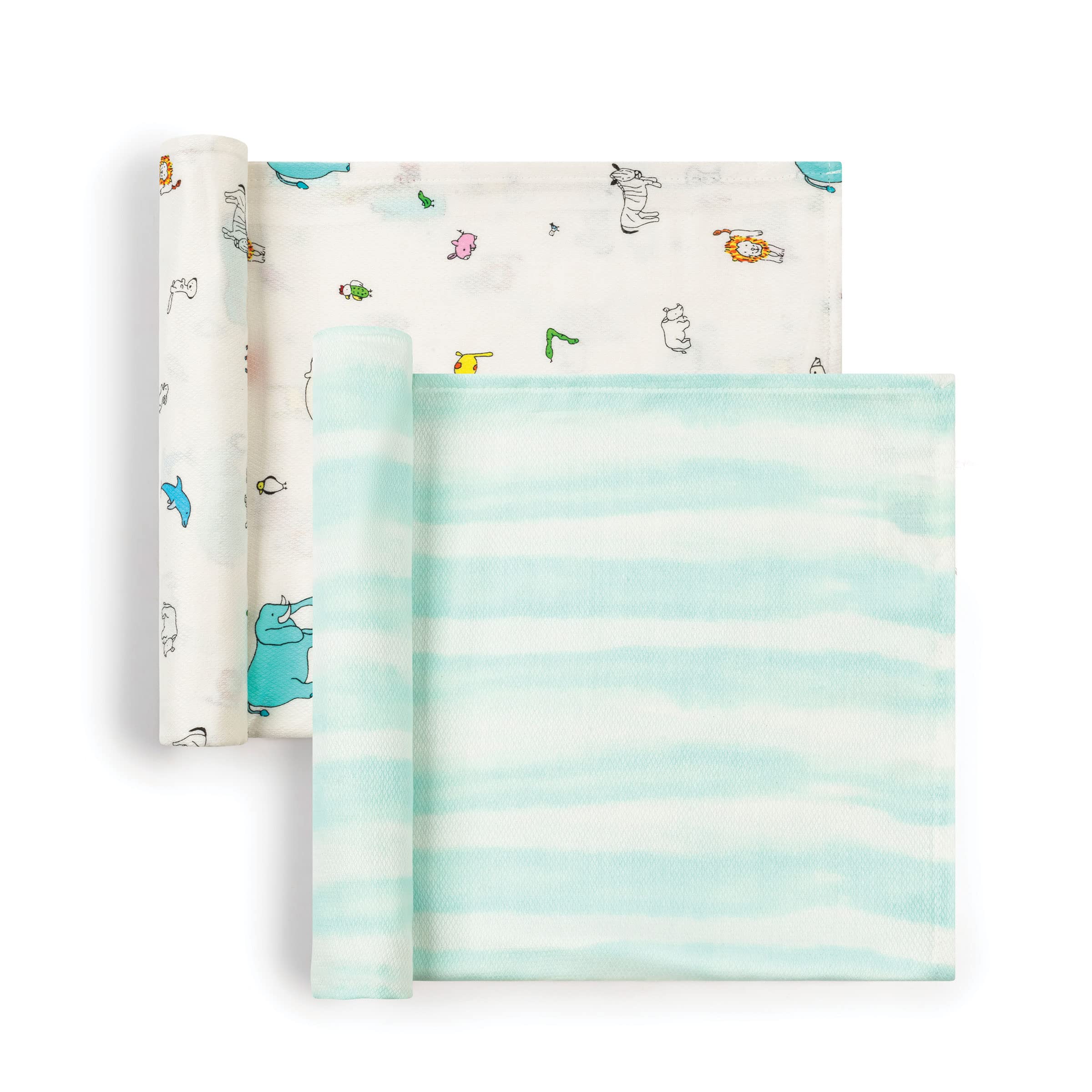 Tiny Twinkle Kaffle Swaddle Blanket 2-Pack - 47" X 47" Soft Baby Wrap, Nursing Cover, Burp Cloth