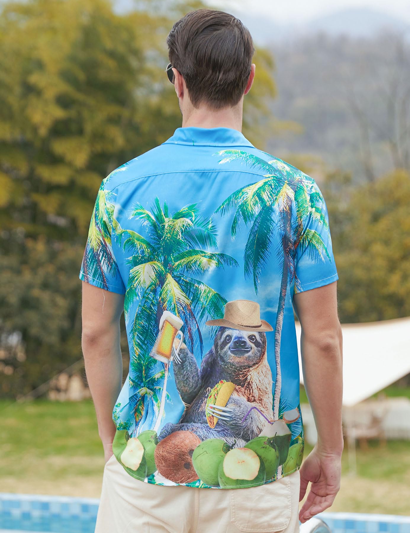 TUONROAD Hawaiihemd Herren 3D Funky Shirt Hemd Herren Kurzarm Button Down Freizeithemden Hawaii Hemd Männer M-XXL