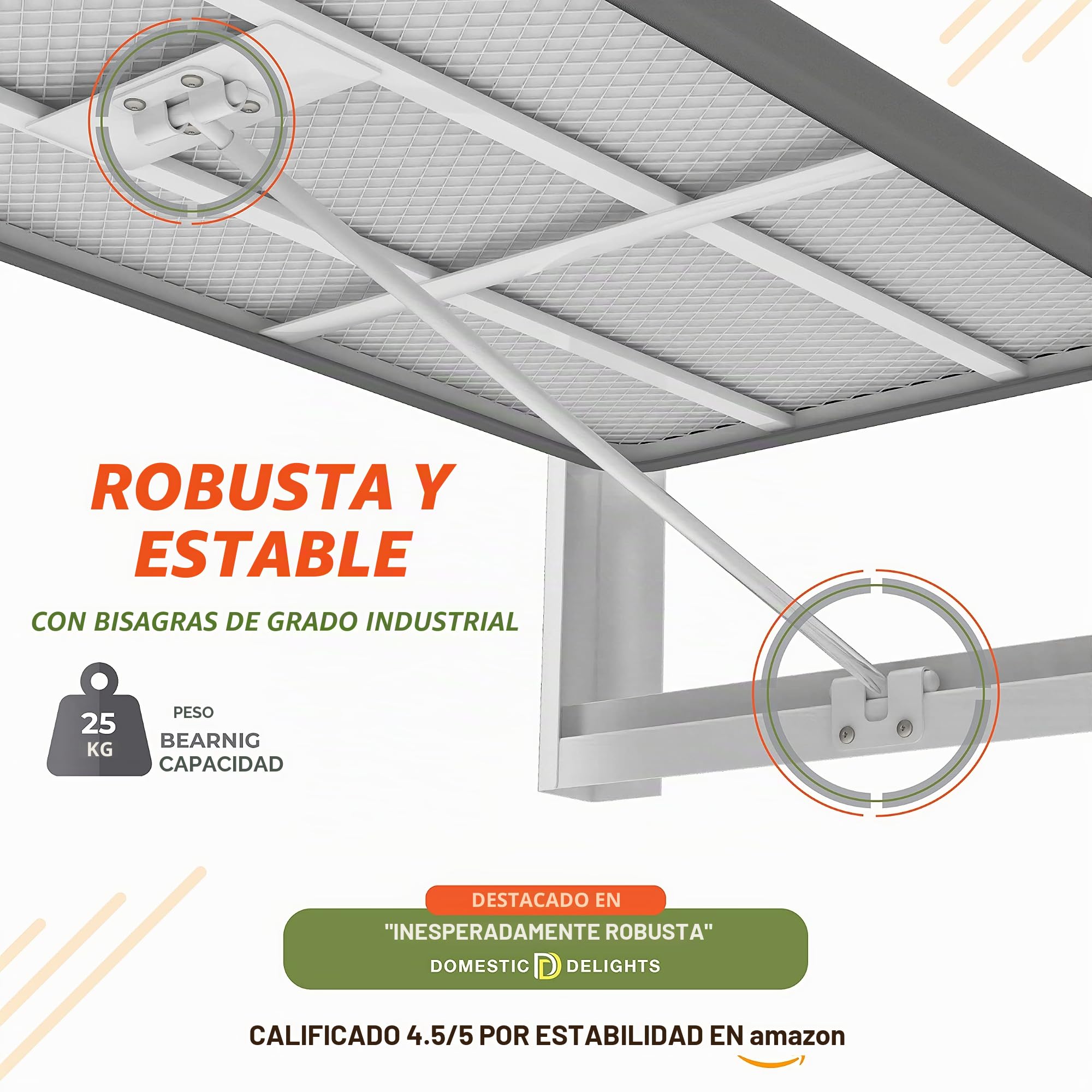 Tabla de planchar montada en la pared Xabitat - Tabla de planchar plegable de montaje compacto para espacios pequeños - Ahorro de espacio con cubierta de tela de algodón - Blanco y gris