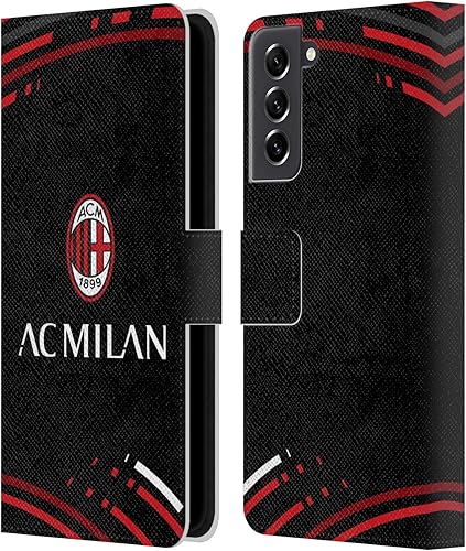 Vista 205 de Head Case Designs Funda de cuero con licencia oficial de AC Milan con diseño de camuflaje digital, compatible con Samsung Galaxy S22 Ultra 5G