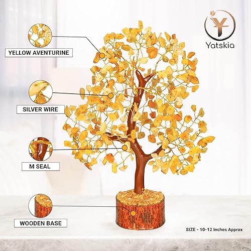 Miniatura 2 de Árbol de cristal de aventurina amarilla, piedras de chakras, árbol de la vida de cristal, cristales y piedras, regalos holísticos para mujeres,