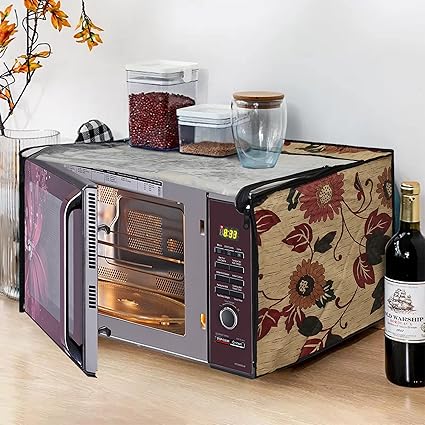 Glassiano Microwave Oven Cover for IFB 20 Litre Grill Microwave Oven 20PG4S Black/Silver