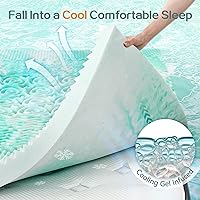 Vista 20 de SINWEEK Cubrecolchón de 1.5 pulgadas, cubrecolchón de espuma viscoelástica de 5 zonas, alivia la presión, almohadilla suave para colchón