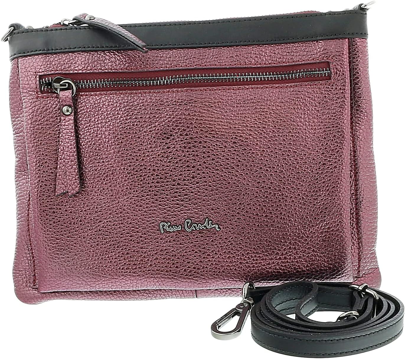 Pierre Cardin Campari Leather Structured Square Shoulder Bag