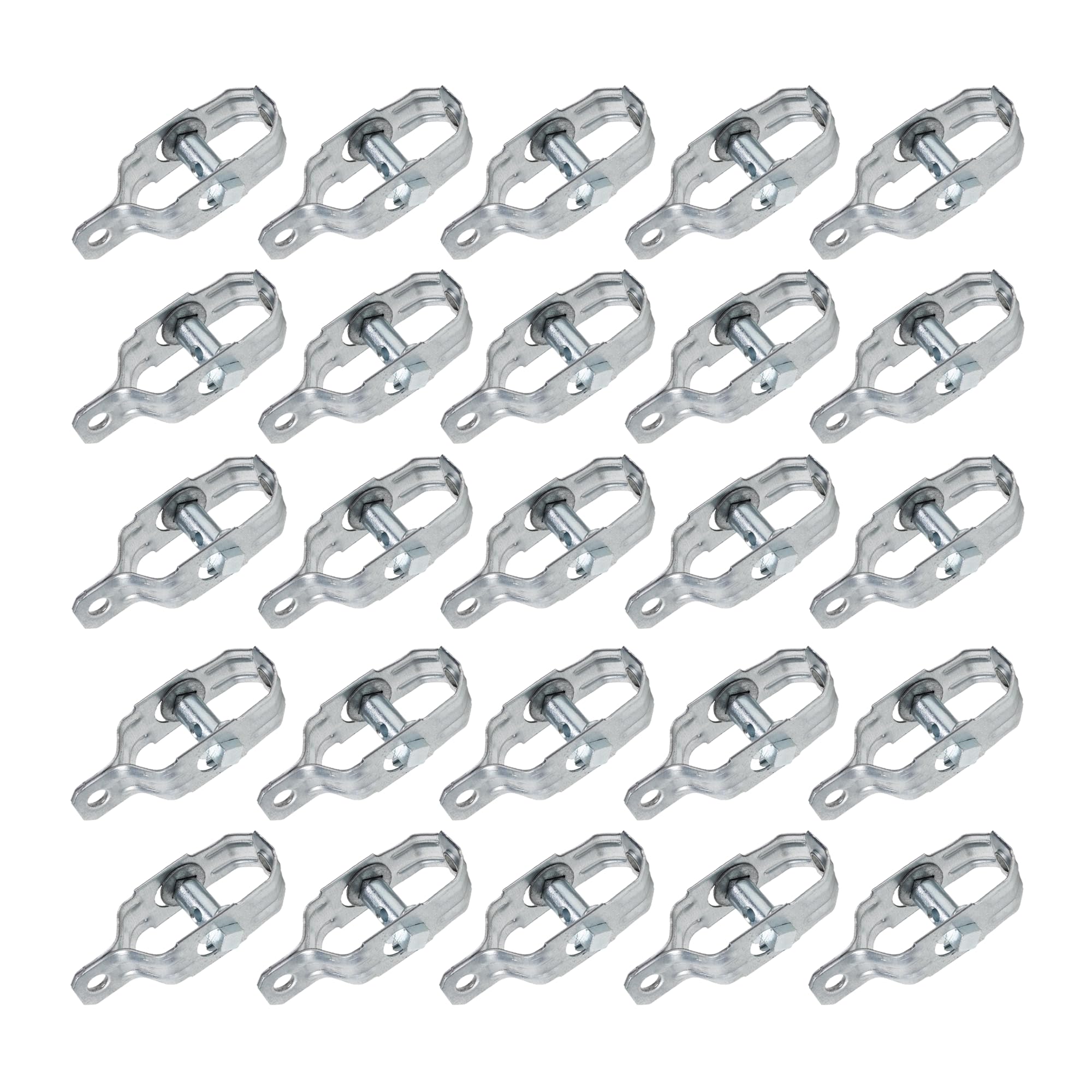 DOJA Industrial | Tensor de Alambre de Acero Galvanizado | PACK 25 | Tensores para malla de alambre, tela metalica, vallas, cable tensor, alambre galvanizado, emparrados, jardin entre otros usos.