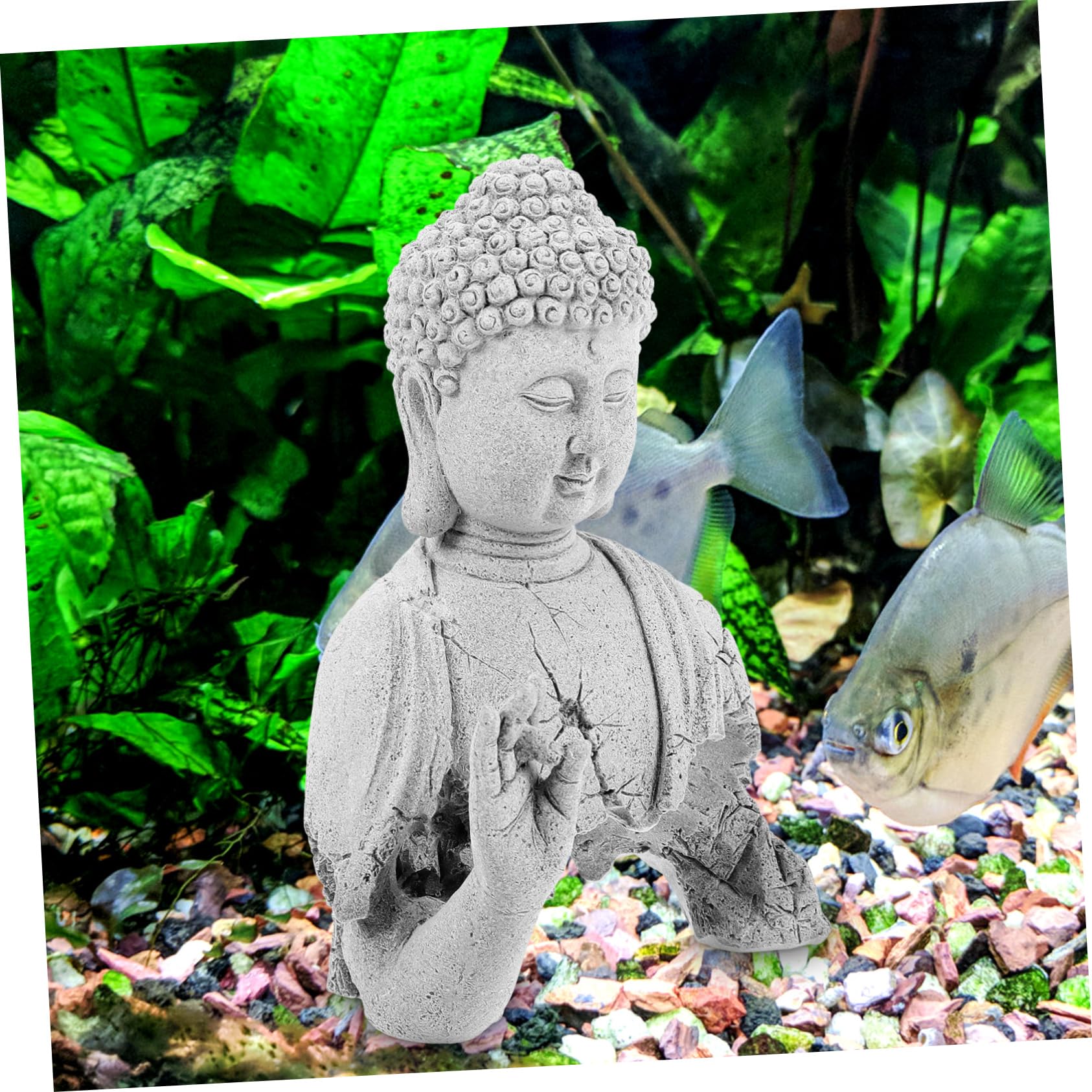 TOYANDONA Statue De Bouddha pour Aquarium Décoration Aquarium Ornement De Figurine De Jardin