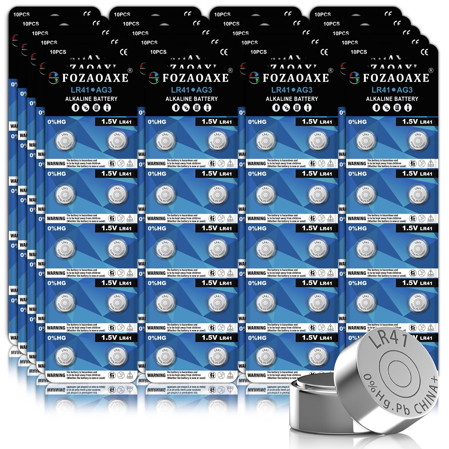 Photo 1 of FOZAOAXE LR41 200 Pack Coin Cell Batteries