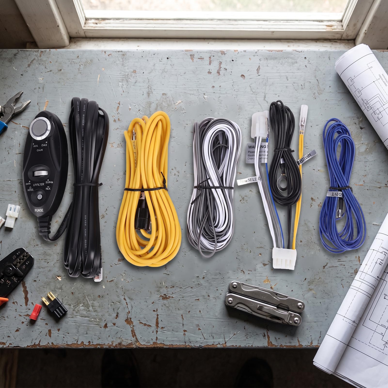 Kit di Cablaggio per Installazione Amplificatore Auto, per PWE