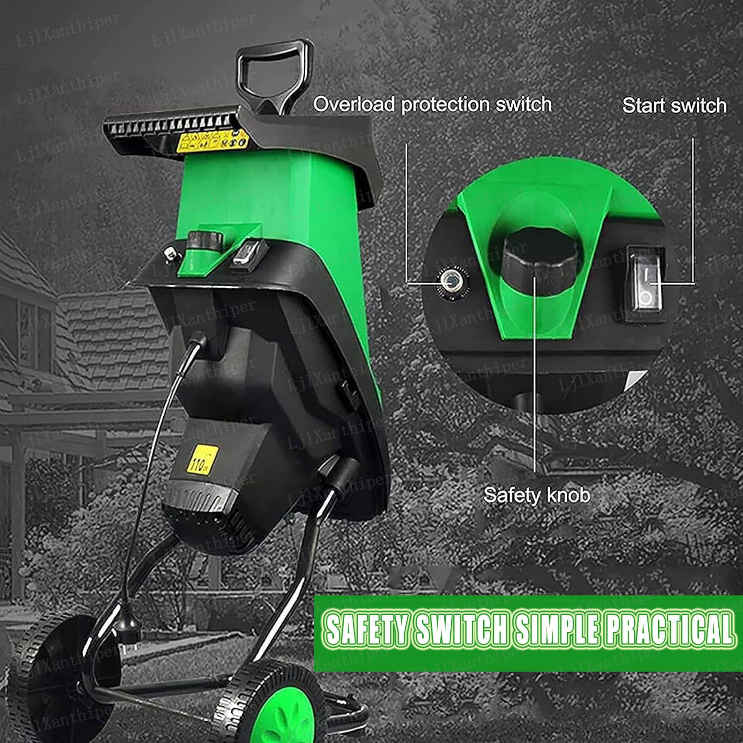 Broyeur De Branches Portable,Broyeur De Jardin électrique