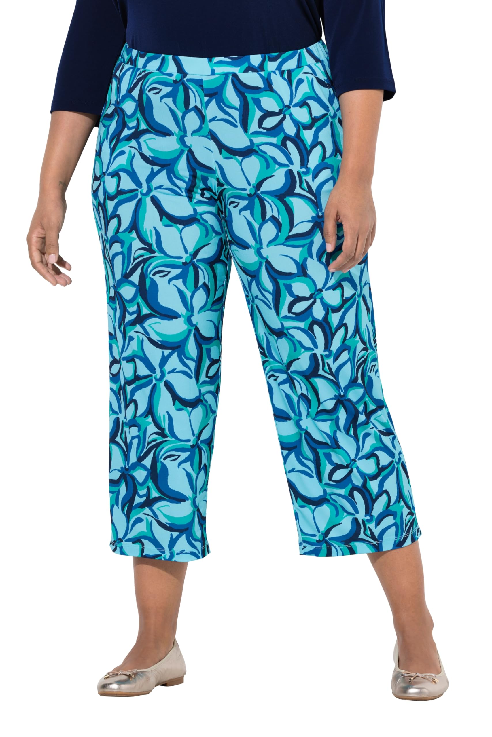 Ulla Popken Damen große Größen Übergrößen Plus Size 7/8-Jerseyhose 849603