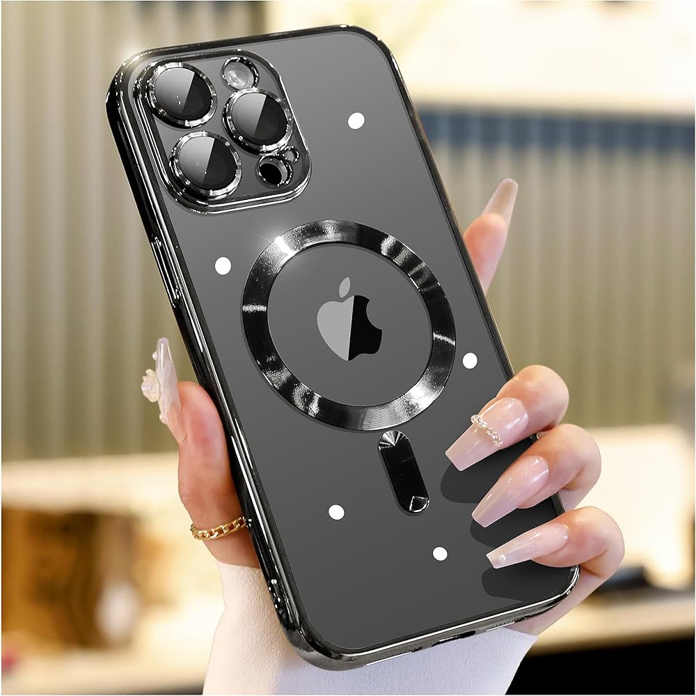 Waldeng Capa para iPhone 15 Pro Max com proteção de lente de