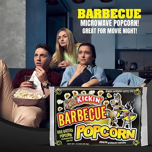 Miniatura 4 de KICKIN' - Bolsas de palomitas de maíz para microondas para barbacoa, paquete de 6, el mejor regalo de palomitas de maíz gourmet para barbacoa, es