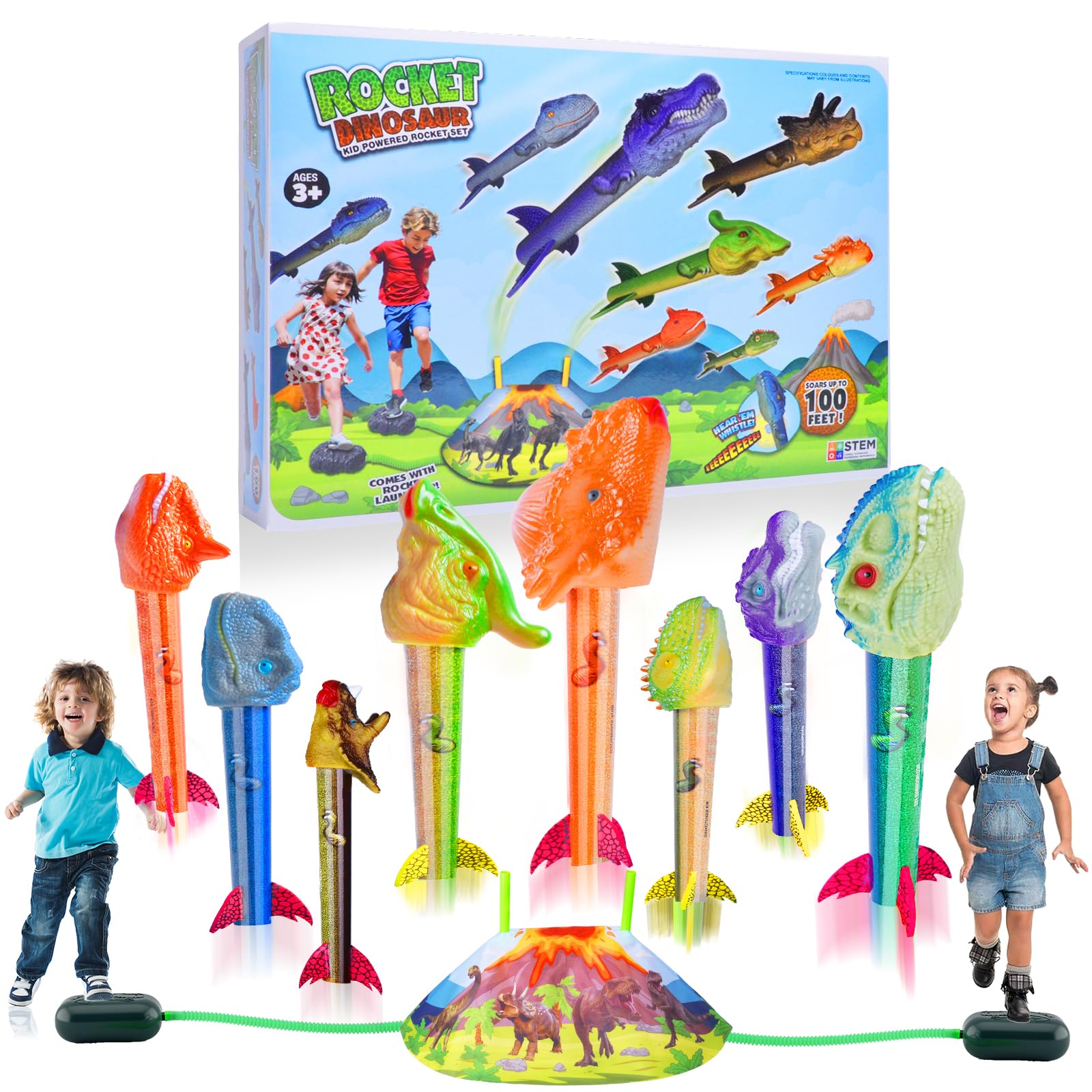 Dinosaur Rocket Launcher - Kids Birthday Toy -8