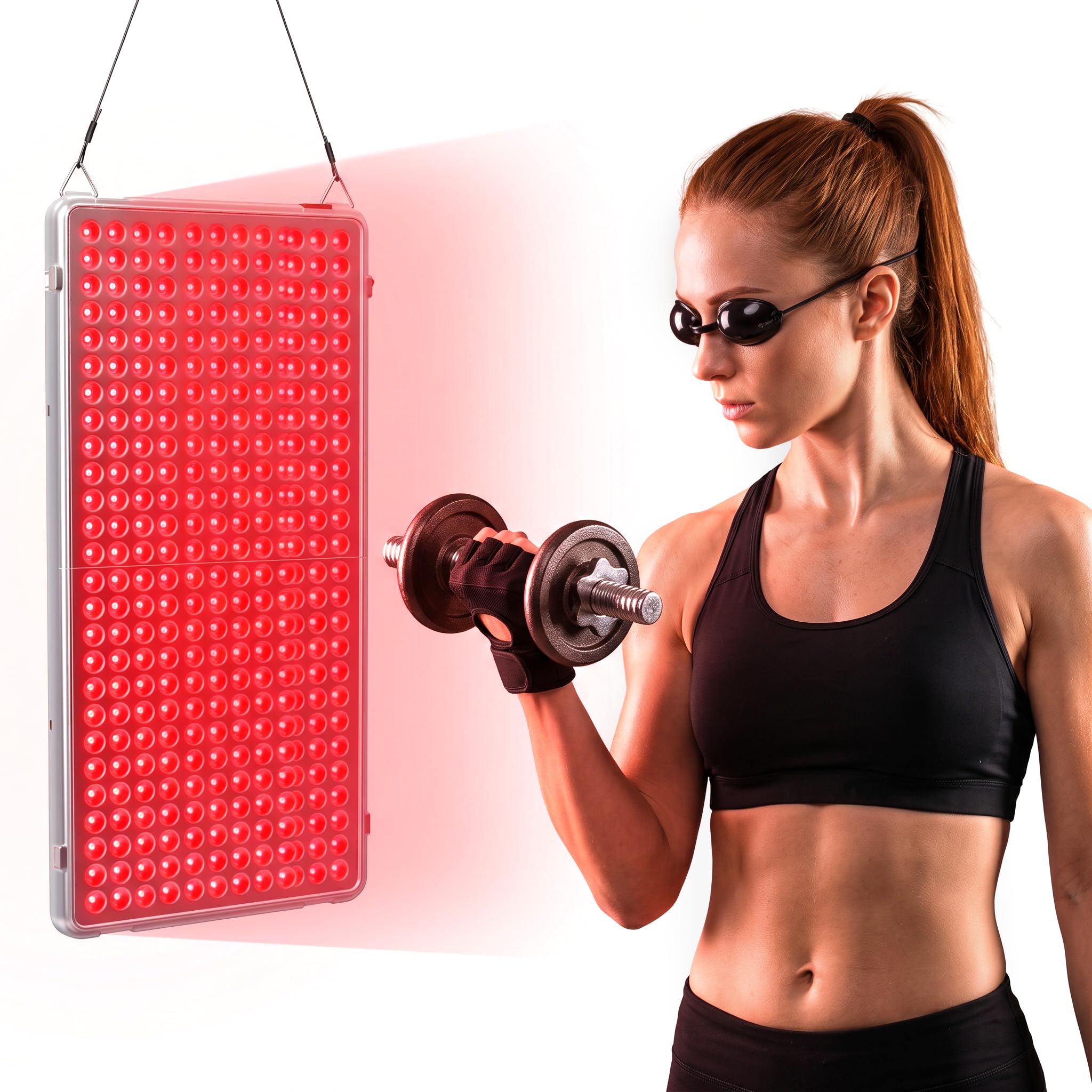 Terapia de luz roja 338 LED rojo profundo 660 nm dispositivo de terapia de luz roja para cuerpo y cara para aliviar el dolor, salud de la piel, antienvejecimiento