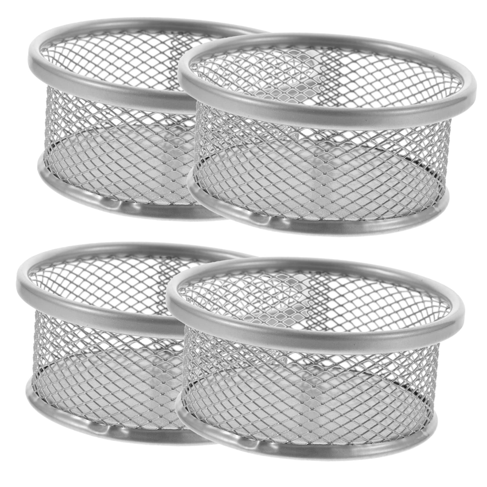 NAMOARLY 4pcs Desktop Mesh Paperclip Containers Mesh Pen Holders Office Holders for Paper Clips