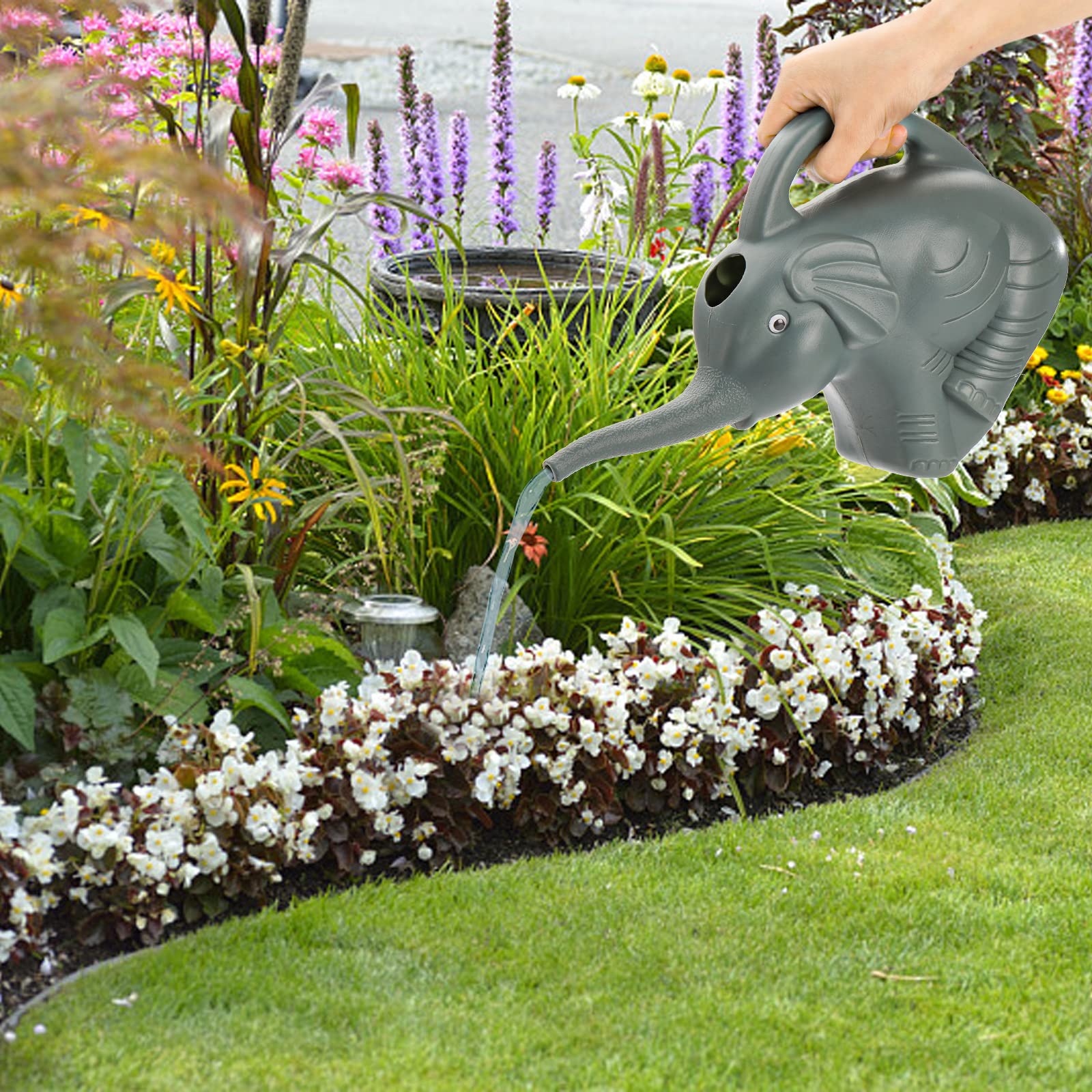 Amazon.com : ZENFUN 3 Pack Cute Animal Watering Cans, Novelty Designed  Plastic Plants Watering Pot for House Bonsai Garden Flower, Indoor Outdoor  Plants, Green Dinosaur, Grey Elephant, Blue Dolphin : Patio, Lawn