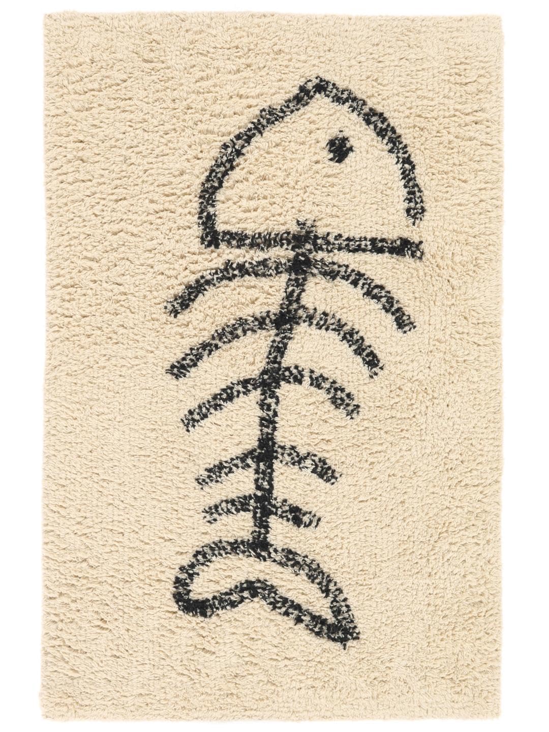 RugVista Neptun Badematte, Rechteckig, 50 x 80 cm, Natural/Schwarz