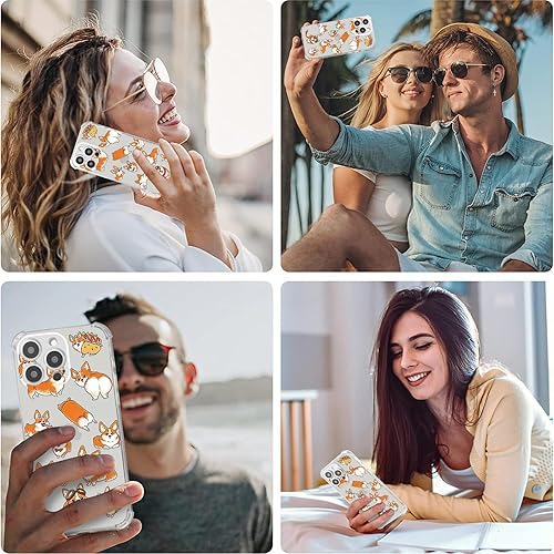 Vista 361 de Roemary Funda púrpura para iPhone 14 Pro Max con diseño de caballo azul, patrón de acuarela con protector de pantalla