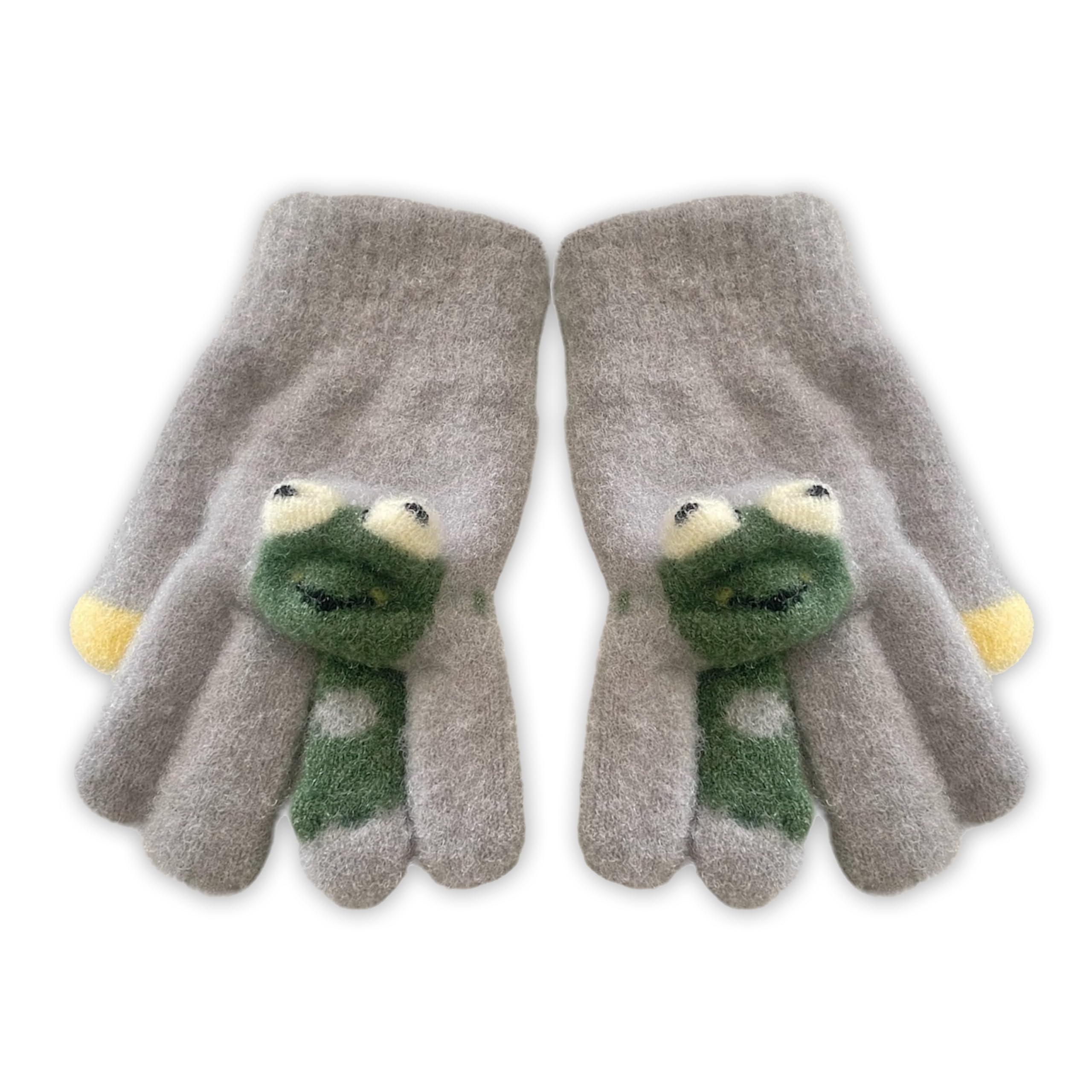 DC DECORIO Acrylic unisex Kids' winter woolen warm gloves for boys & girls (One Pair) (4 To 8 Years, Gray) - Image 2 thumbnail