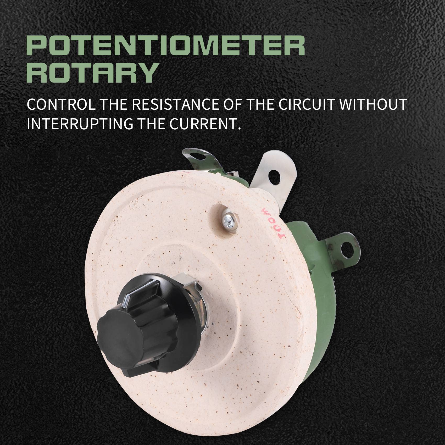 Potentiomètre de en céramique 100 W 100 ohms rotatif résistance rhéostat