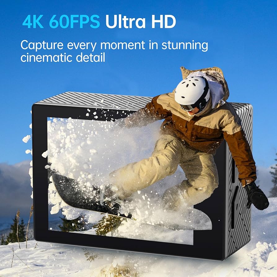 Amazon.com : Action Camera 4K 60FPS with Touch Screen 20MP