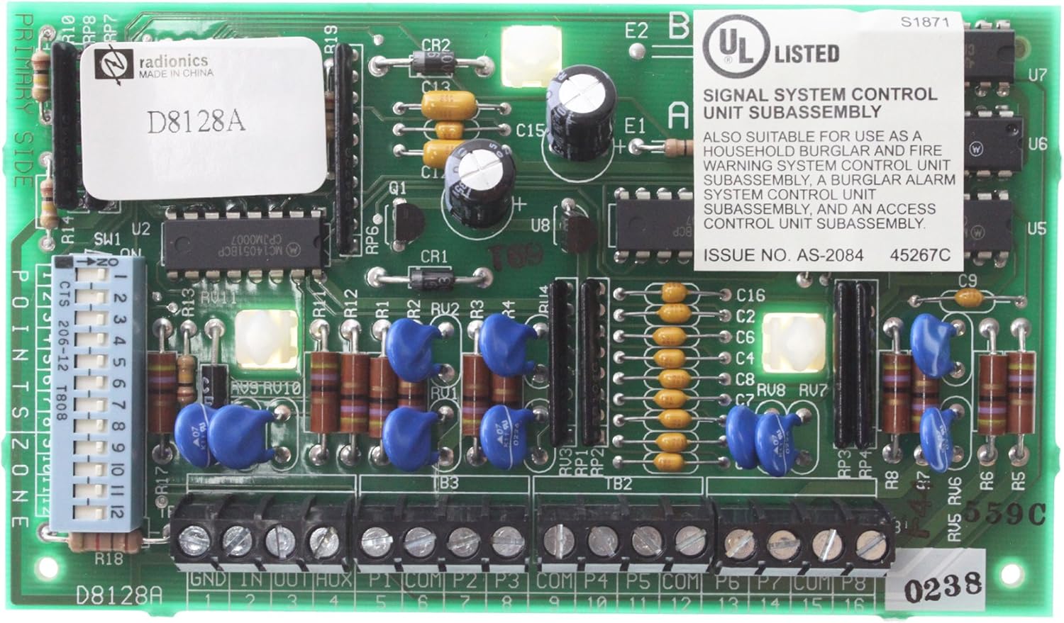 Radionics D8128A OctoPopit Module for Use W/D7112, D7212 & D9112