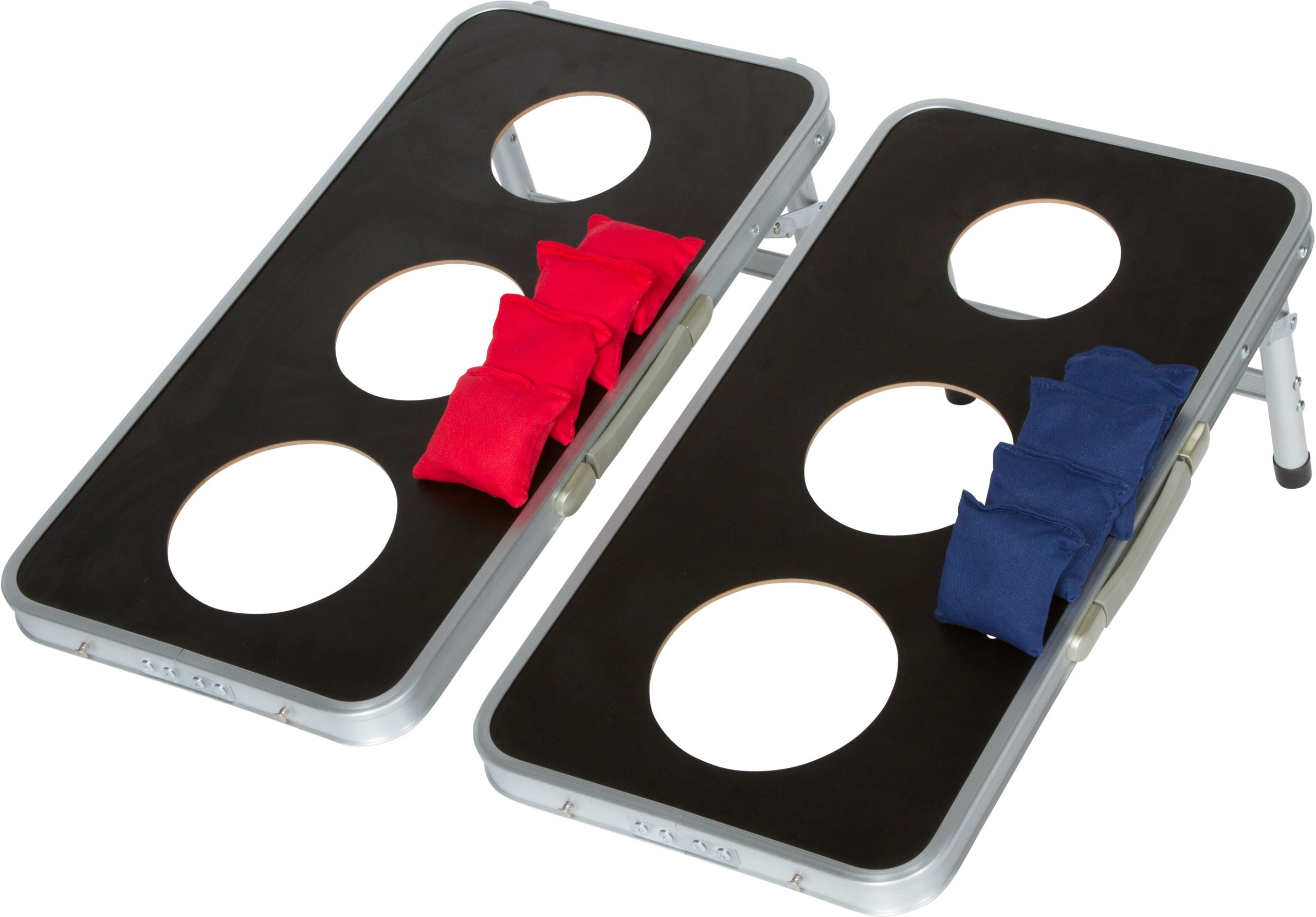 Trademark Innovations 3-Hole Aluminum Frame Cornhole Bean Bag Toss Set