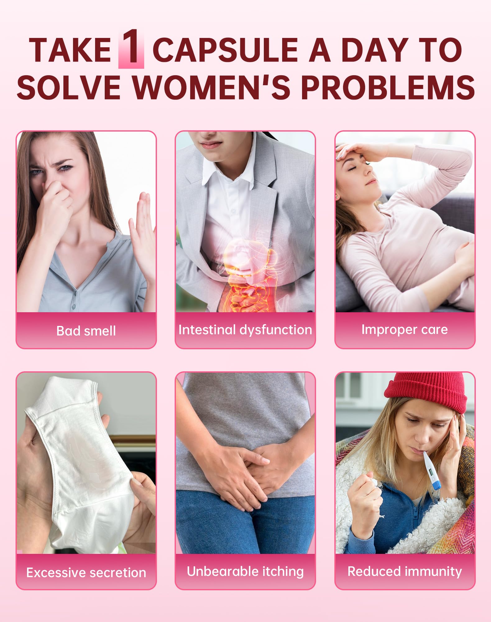 Vaginal Probiotics for Women pH Balance with Lactobacillus Probiotic Blend to Promote Healthy Vaginal Odor,Vaginal Flora - Women's Vaginal Health Probiotic 90 Count