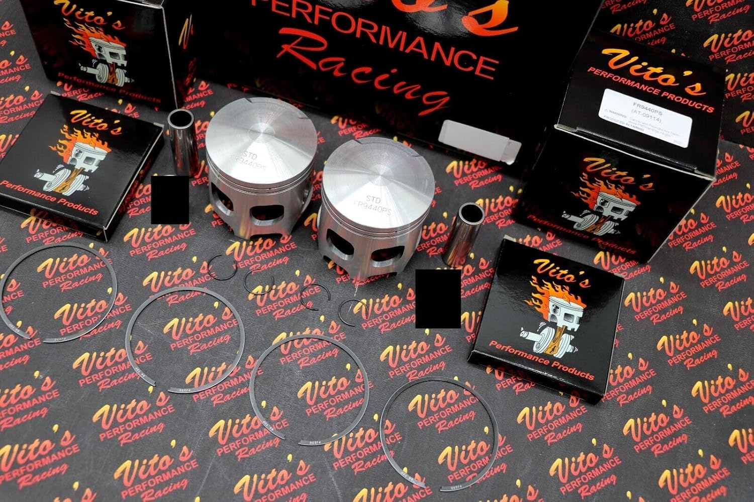 Vito's Performance Super Stock 9440 Pistons Banshee simulates ported motor! 64.5
