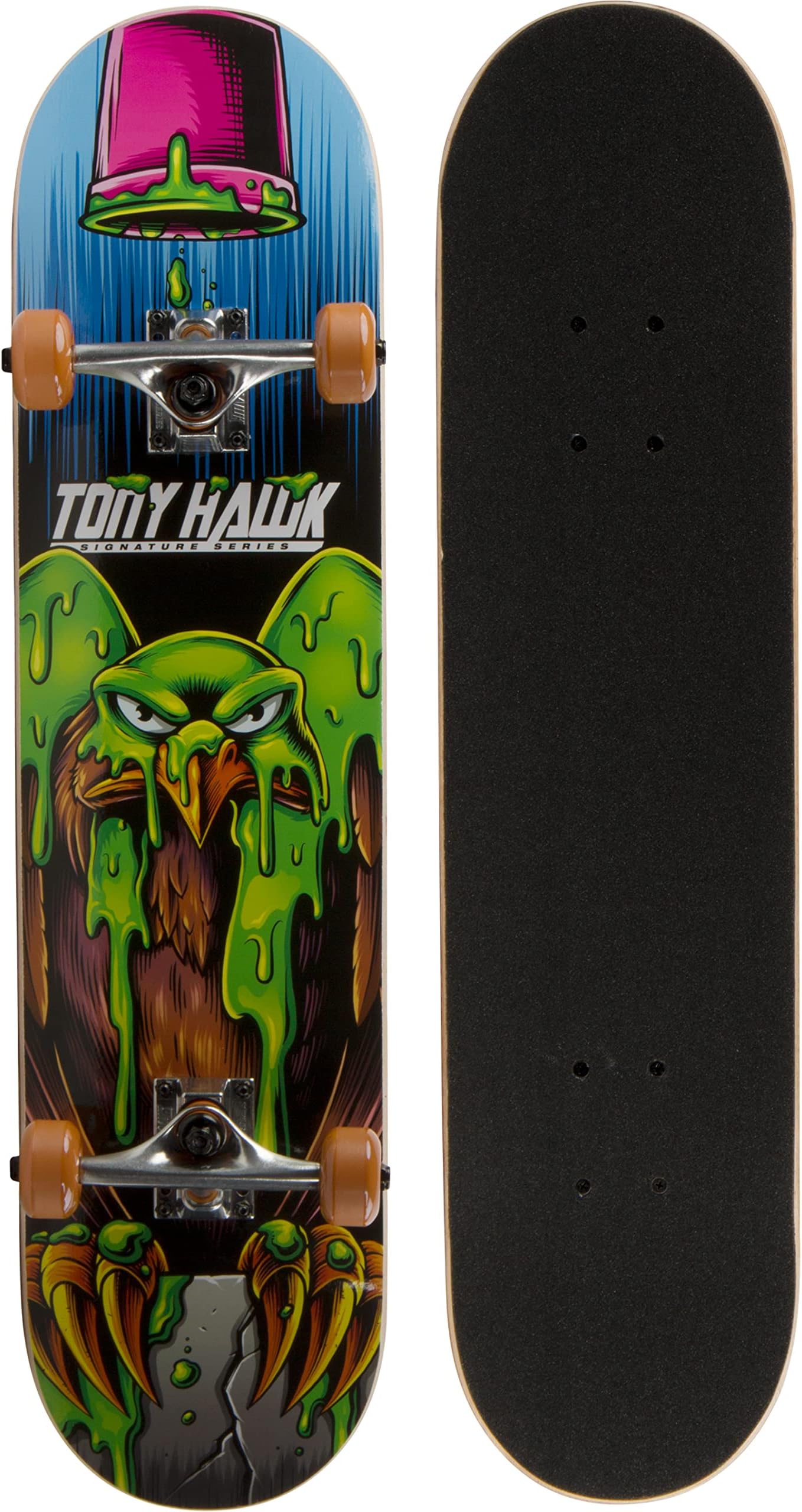 Tony Hawk 31 inch Skateboard, Tony Hawk Signature Series 2, 9-ply Maple Deck Skateboard for Cruising, Carving, Tricks and Downhill, Mad Hawk