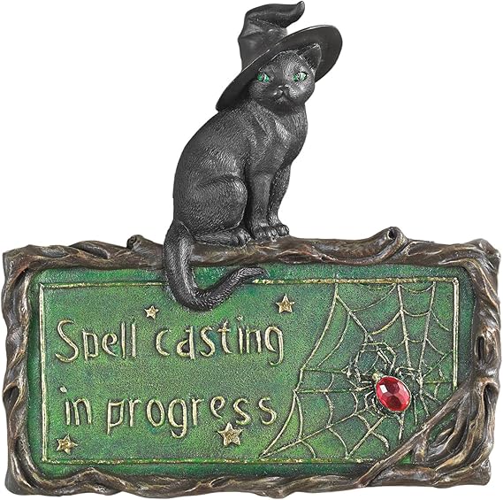 Escultura de parede - gato bruxa