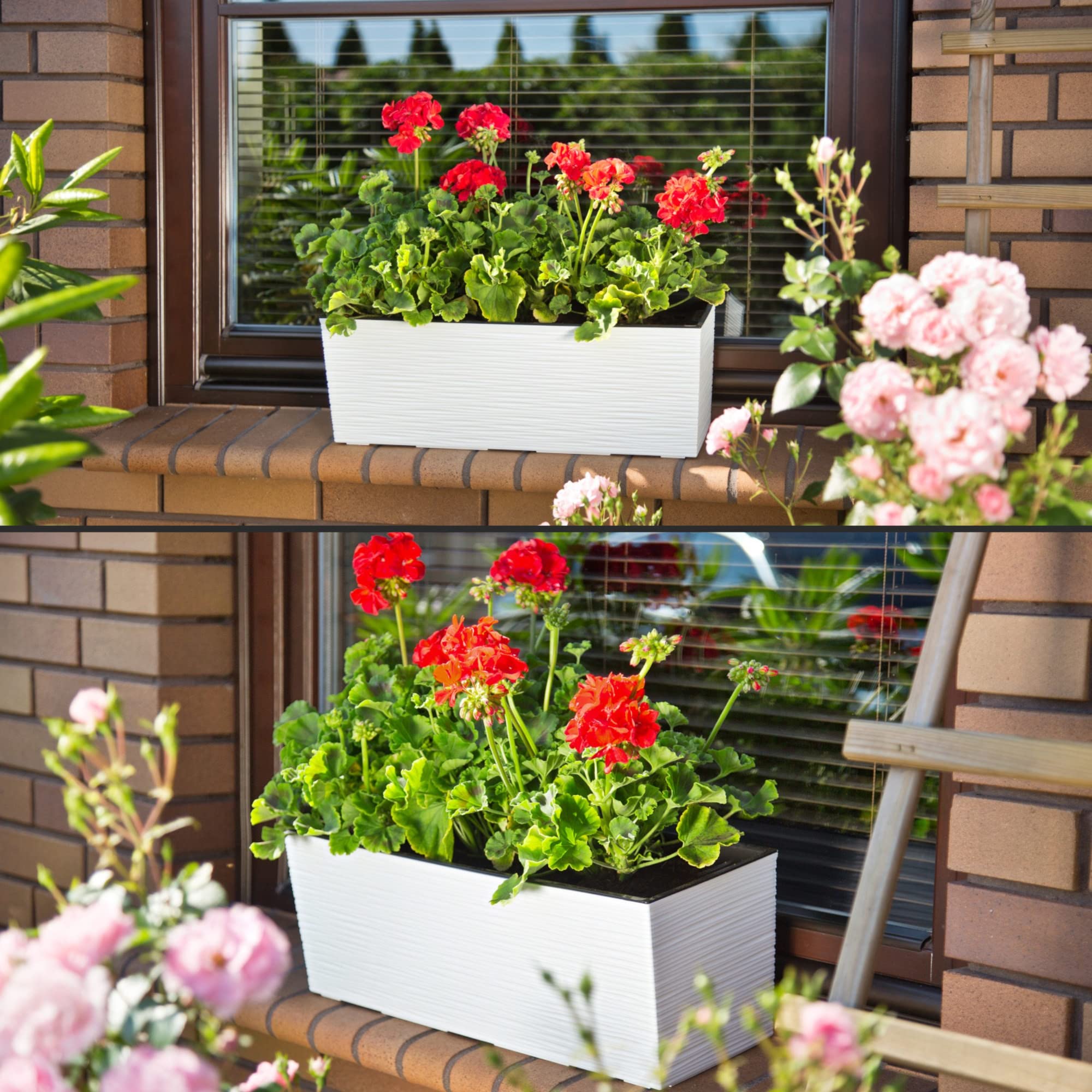 KADAX Staffe Per Fioriera Da Balcone In Plastica, Confezione Da 2 Senza Foratura Ganci E Staffe Regolabili Per Fioriera Balcone Marrone 84342326