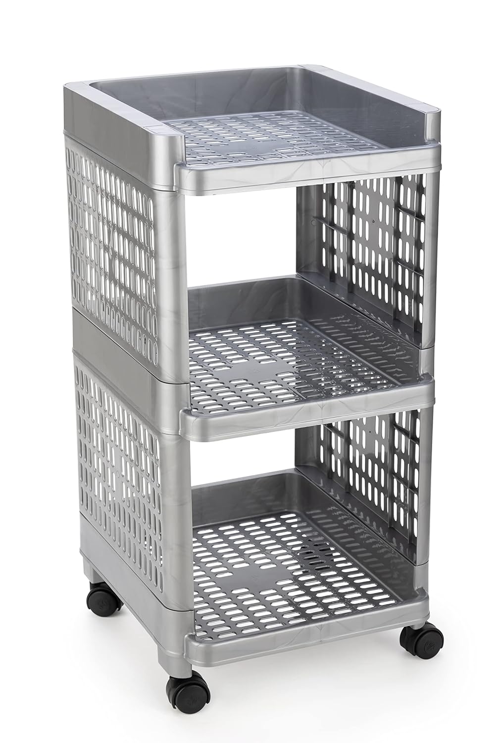 Morbrix Multipurpose Trolley,Fruit and Vegetable Rack, Plastic Kitchen