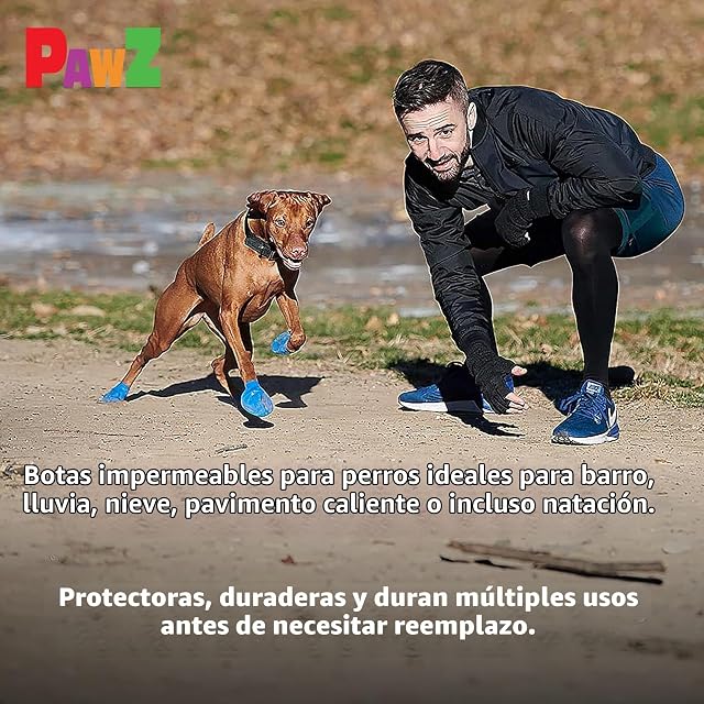 Foto 7 de 7 de Protex Pawz - Botas Protectoras para Perro (Talla XXS), Color Negro