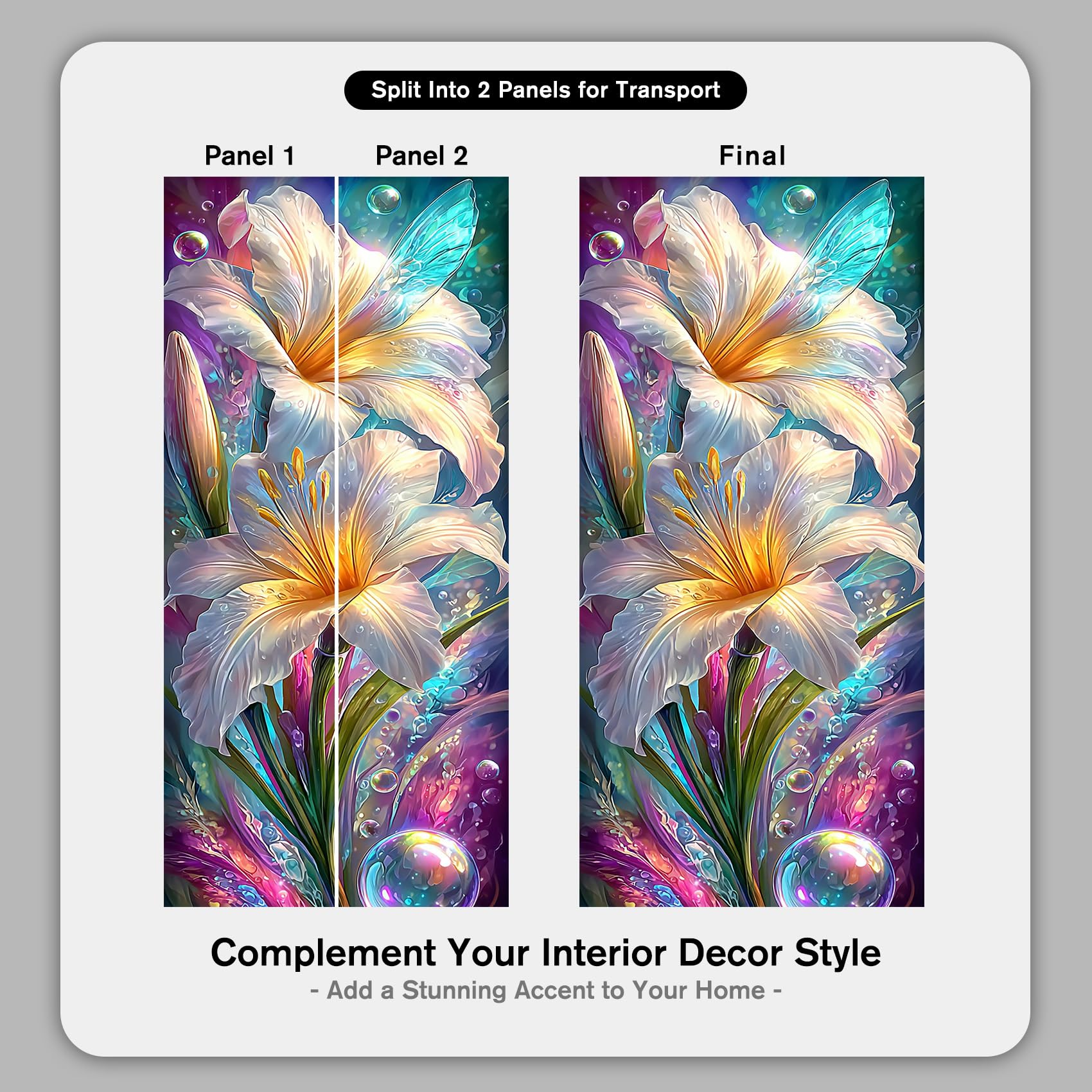 Blumenmuster Türtapete Selbstklebend 90x200, Blumen 3D Türbilder Türfolie Türposter Türaufkleber Selbstklebende PVC, Türdeko Blumenmuster,(ST0294)