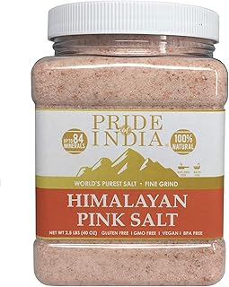 Sponsored Ad - Pride Of India - Pure Himalayan Pink Salt - Enriched w/ 84+ Natural Minerals, Fine Grind 2.2 Pound (35.2 o...