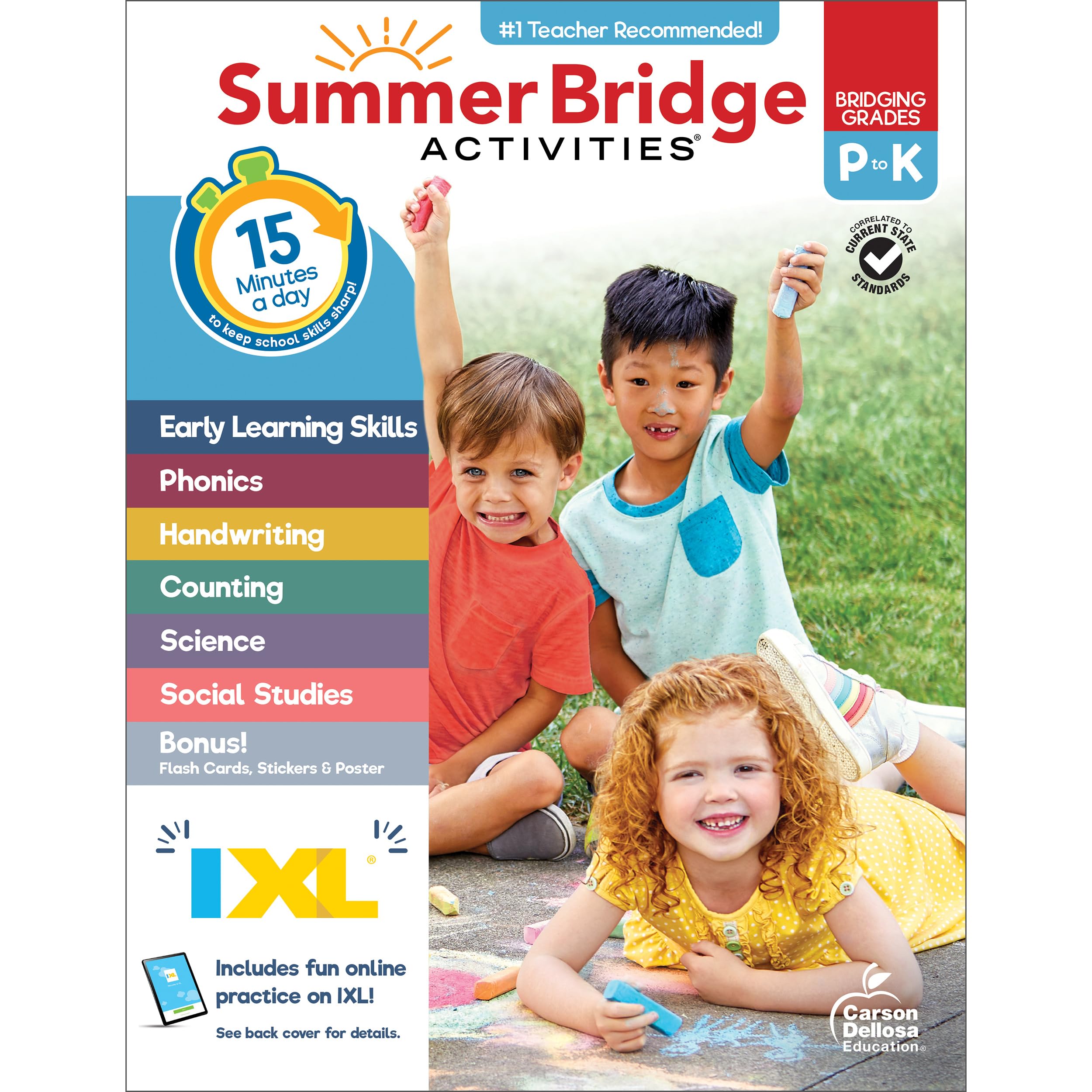 Summer Bridge Activities Preschool to Kindergarten Workbooks, Math & Phonics Kindergarten Learning Activities, Preschool Workbook & Kindergarten Workbook With Flash Cards, eBooks, Stickers & More