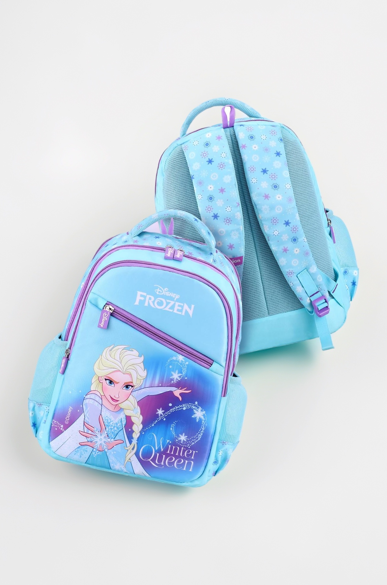 Premium Frozen Winter Queen School Backpack for Girls |Printed School Bag for Girls & Women|Waterproof Lightweight Multi-Pocket Shoulder Backpacks|Best Birthday Gift| 16 Inches-Blue