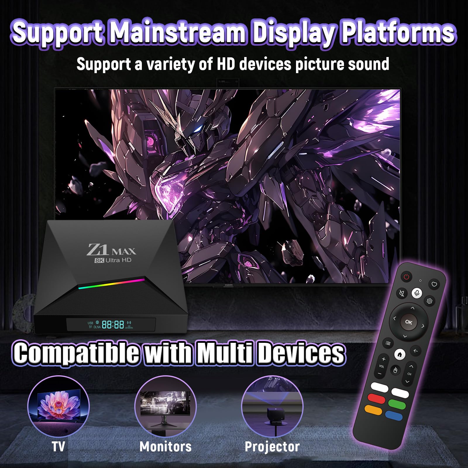 Amazon.com: Z1 MAX Android 10.0 TV Box, 4K Ultra HD Smart Box for