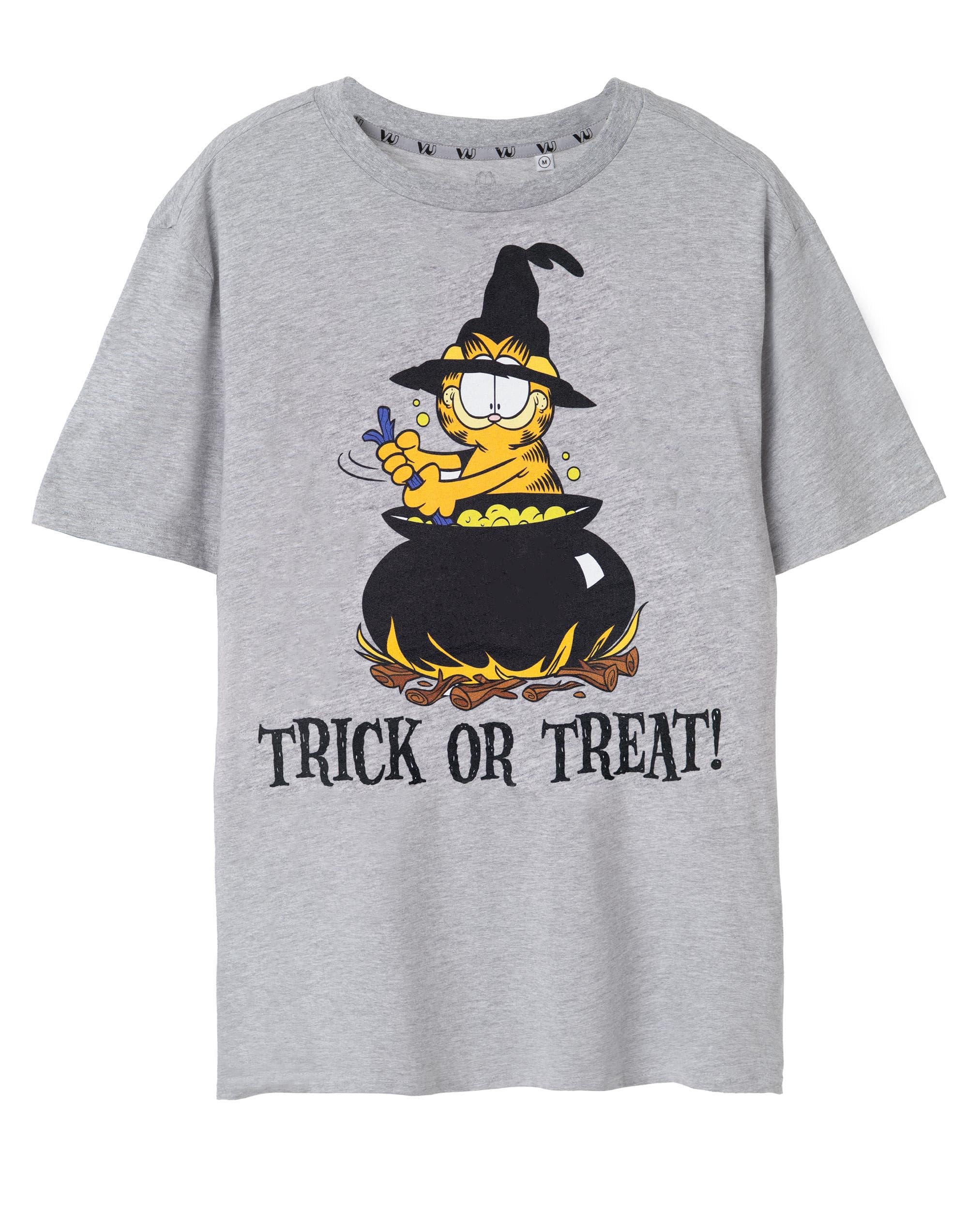 B&Q -  Garfield Unisex Grey Trick Or Treat Short Sleeved T-Shirt (Xx-Large)