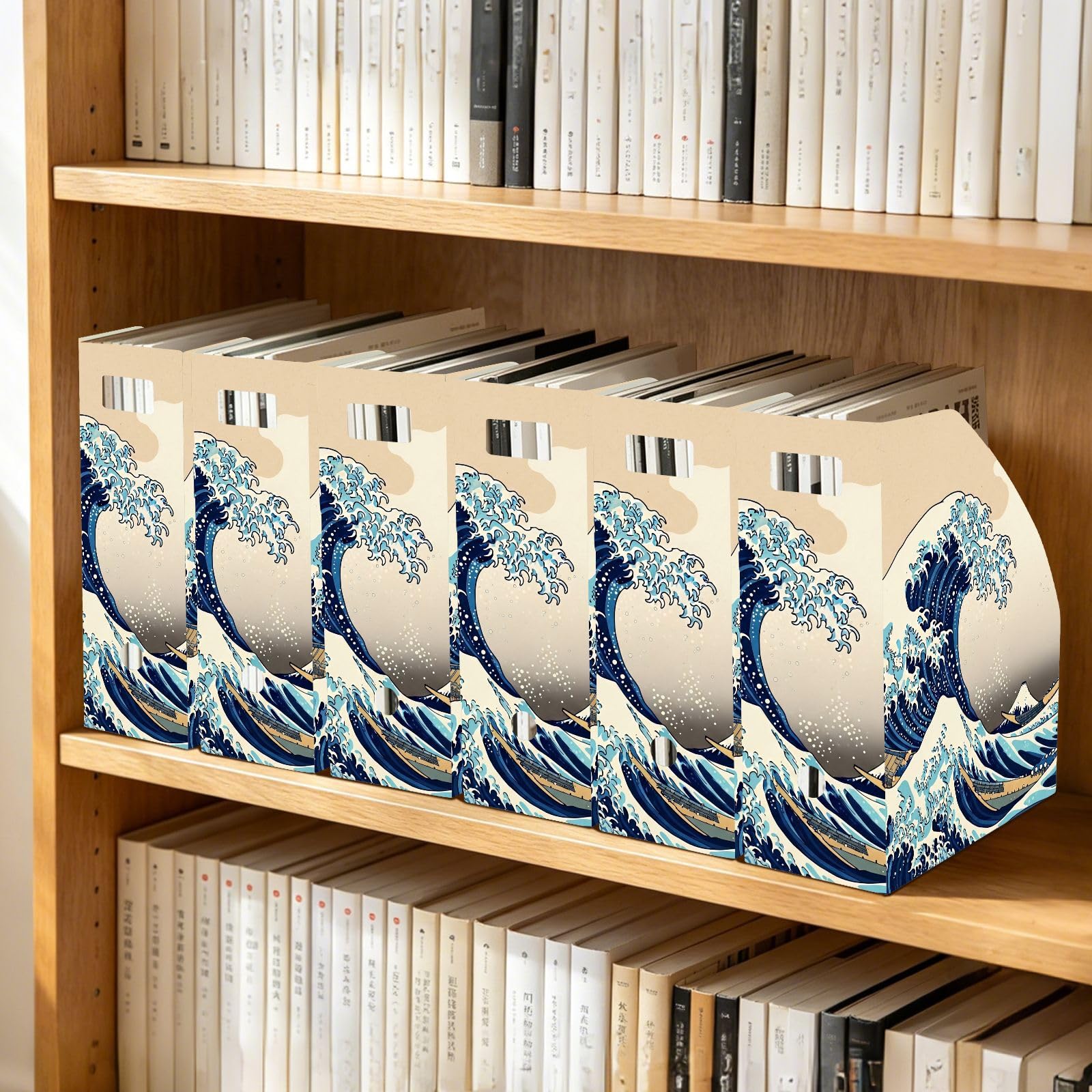 Art Water Beige Desk File Organizer, resistente all'acqua PP